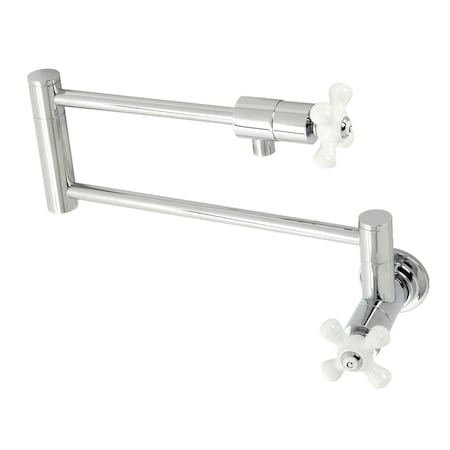 Kingston Brass KS4101PX Wall Mount Pot Filler, Polished Chrome KS4101PX